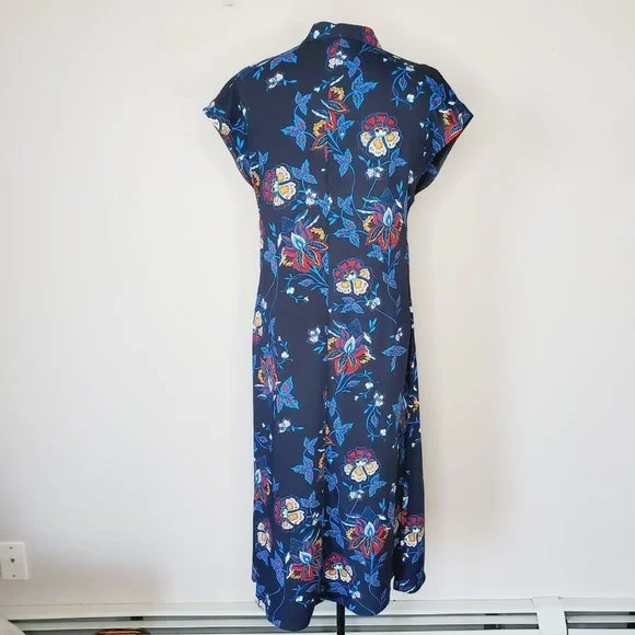 H&M Navy Floral Cottagecore Maxi Shirt Dress - Picture 5 of 9